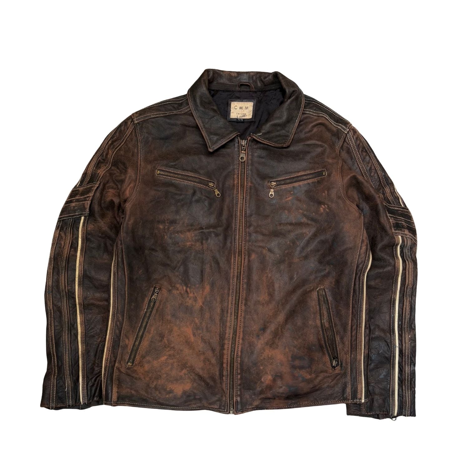 CMM LEATHER JACKET – 3IFTS Thrift India