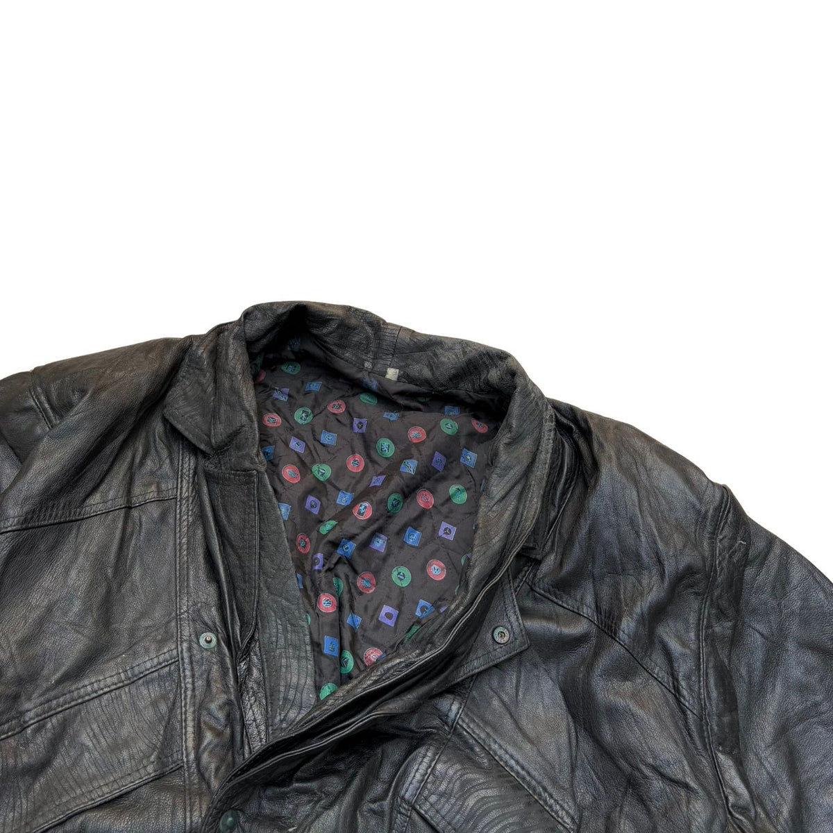 BLACK LEATHER ( SLEEVES DETACHABLE)