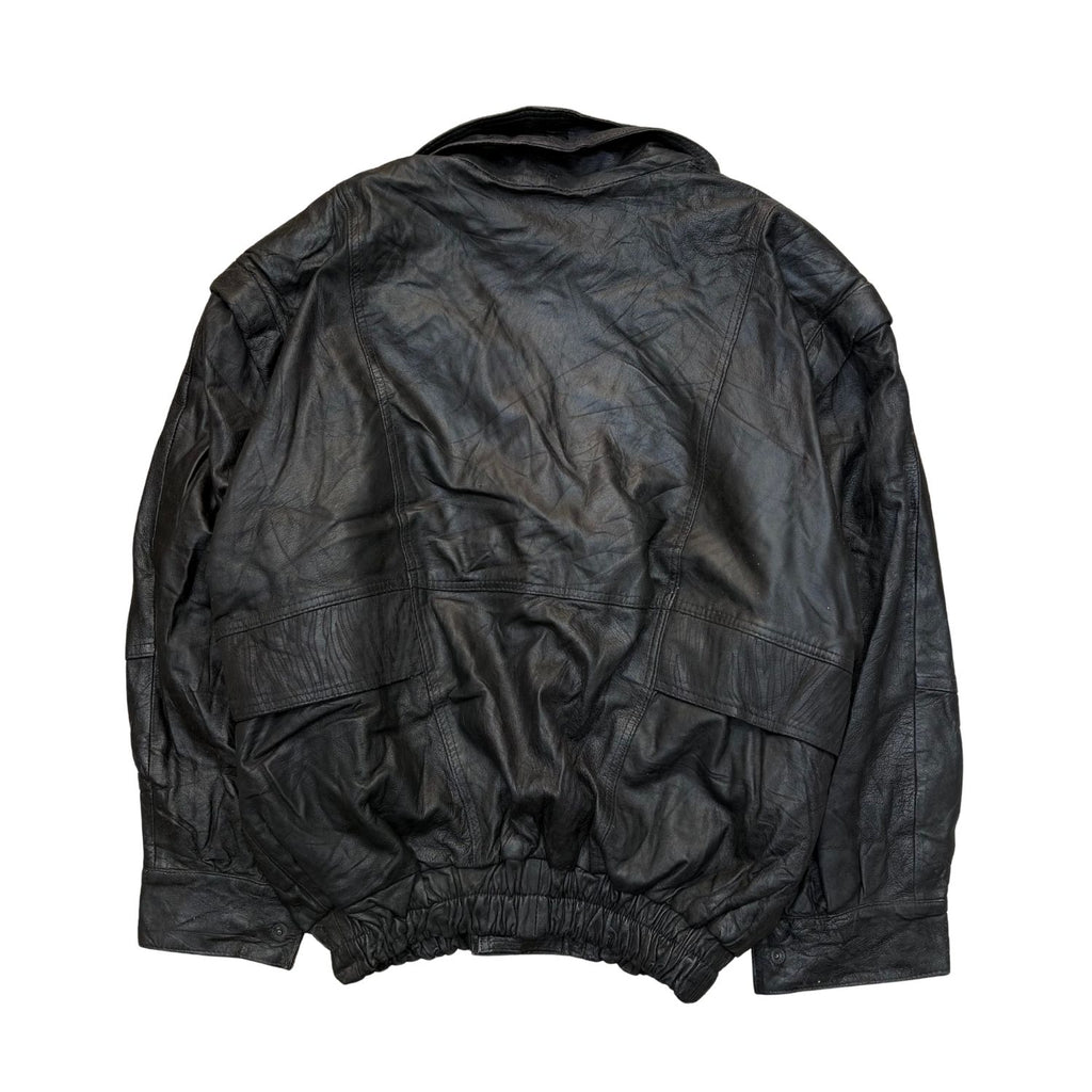 BLACK LEATHER ( SLEEVES DETACHABLE)