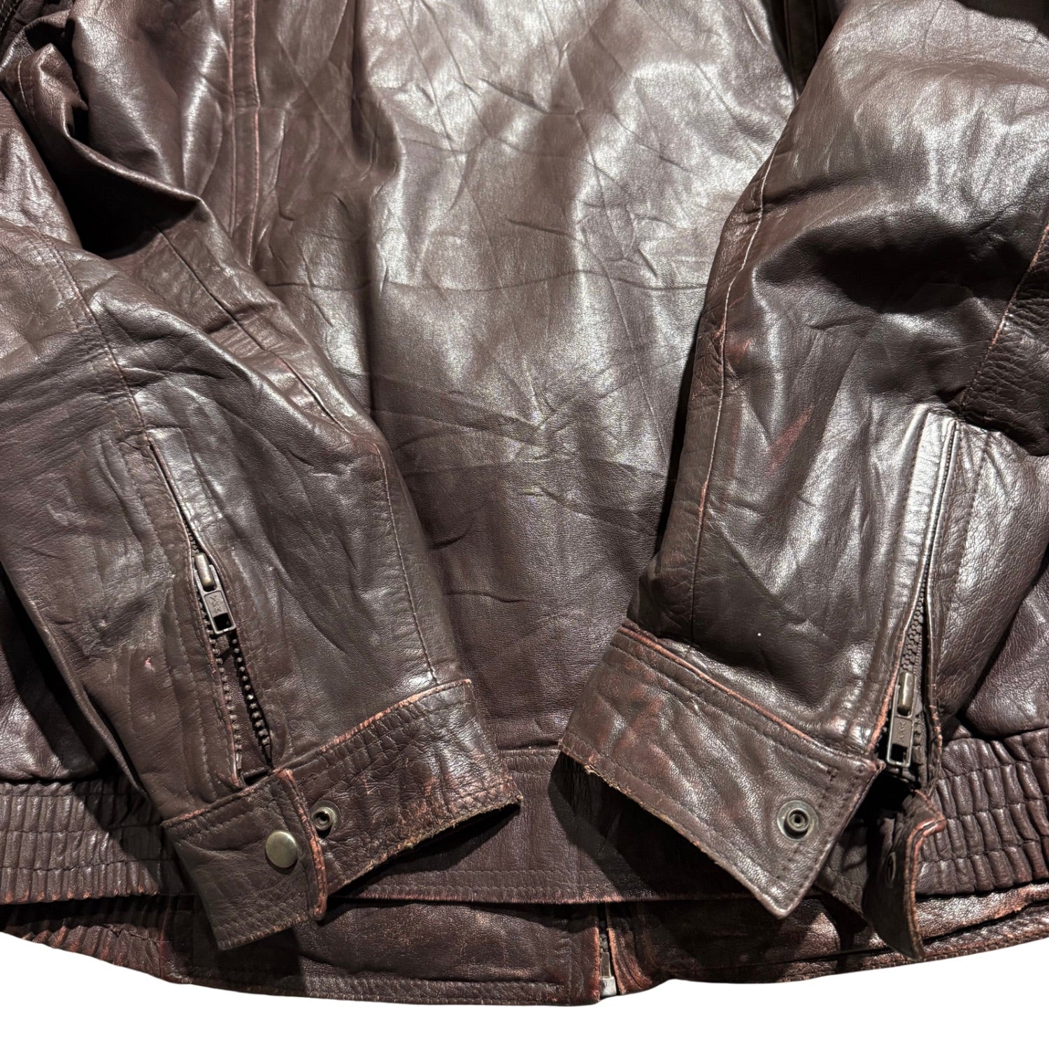 BROWN VINTAGE LEATHER JACKET – 3IFTS Thrift India