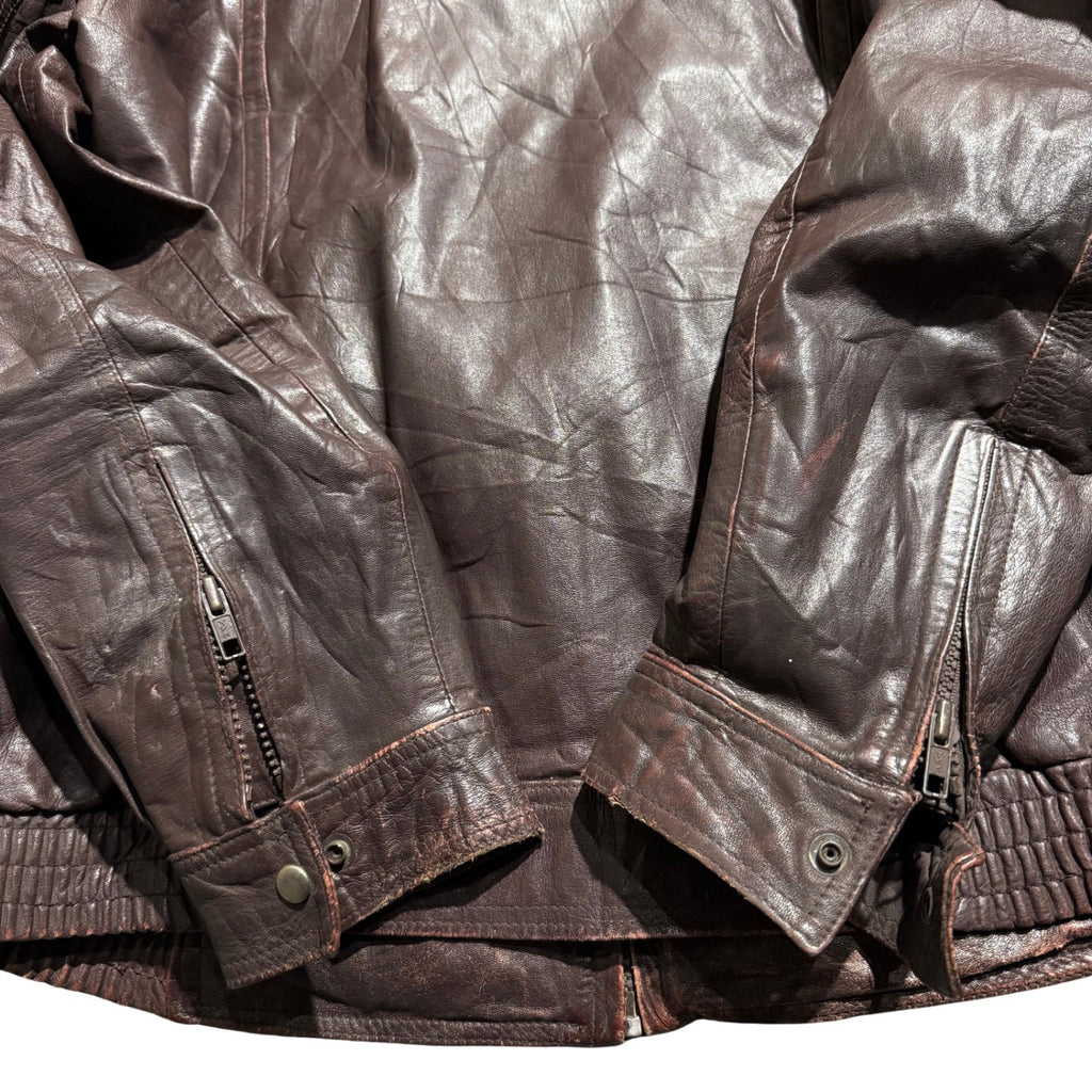 BROWN VINTAGE LEATHER JACKET