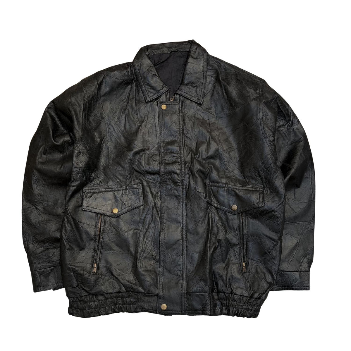 BLACK STICH PATTERN JACKET
