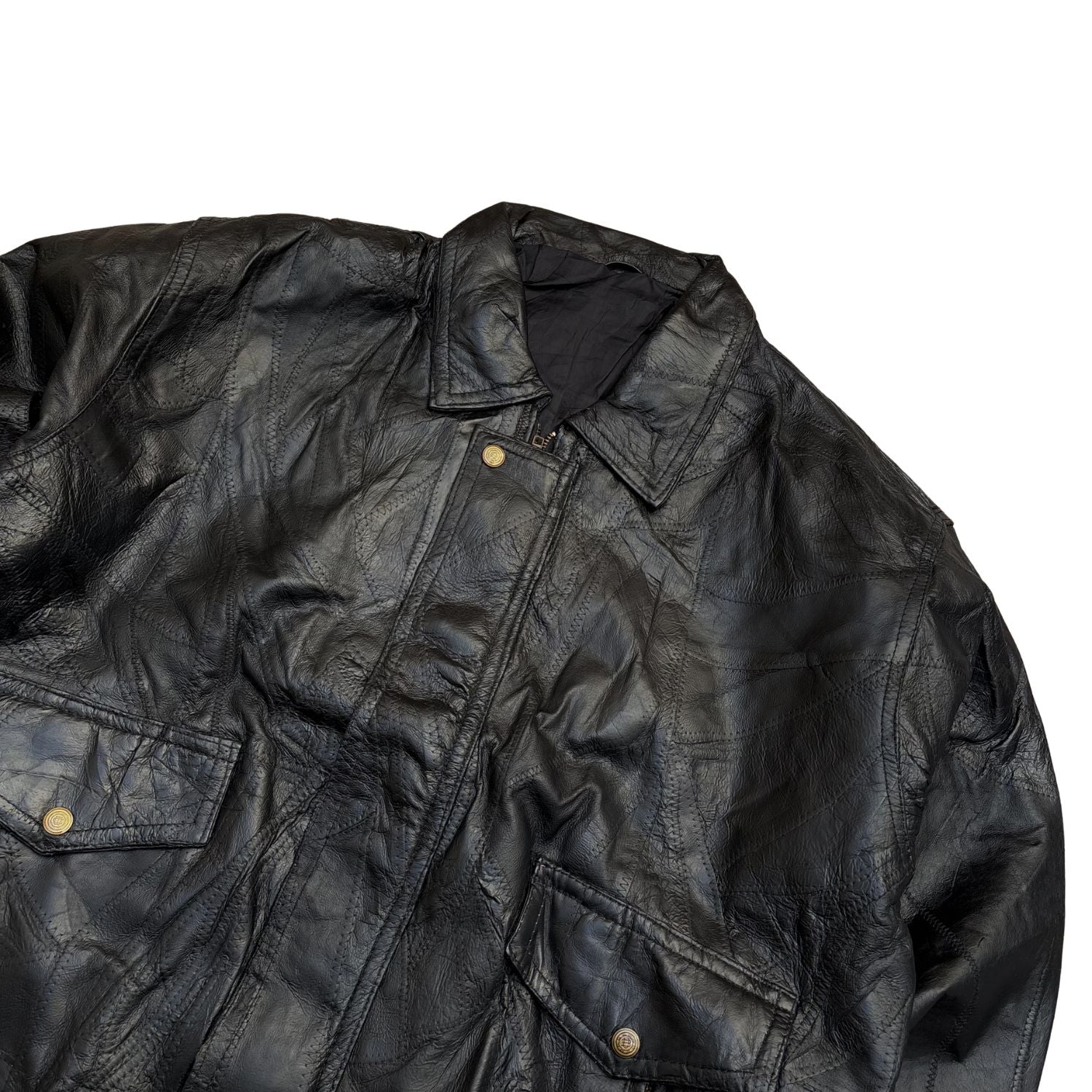 BLACK STICH PATTERN JACKET