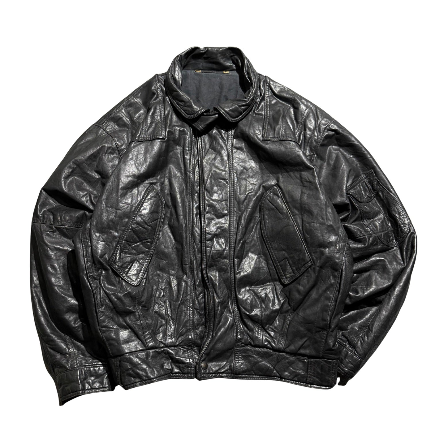 VINTAGE BLACK LEATHER JACKET